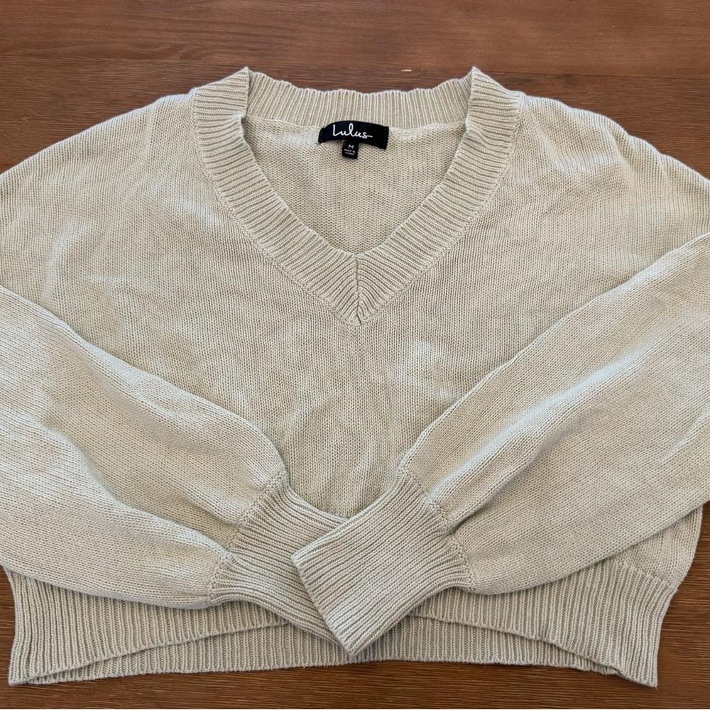 Lulu's Green Knit Sweater